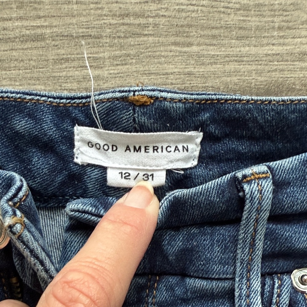 Good American Women's Skinny Jeans - Dark Blue - Picture 2 of 3